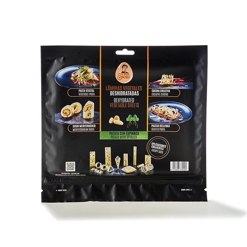 Vegetarisches Esspapier Spinat Kartoffel