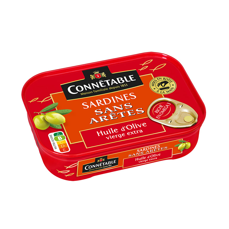 Sardines à l'huile d'olive sans arêtes