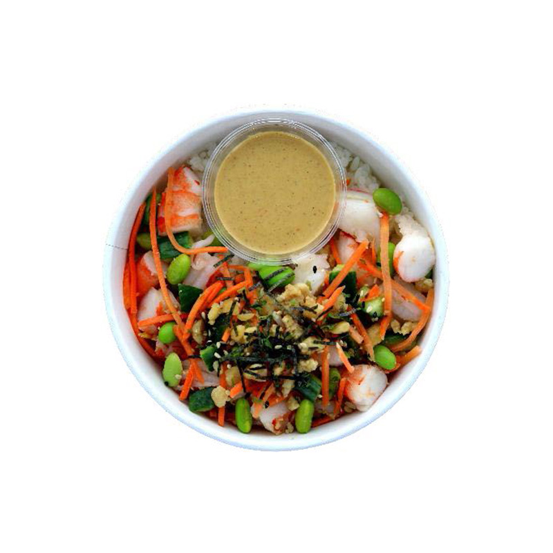Poke Bowl crevette épicée yuzu