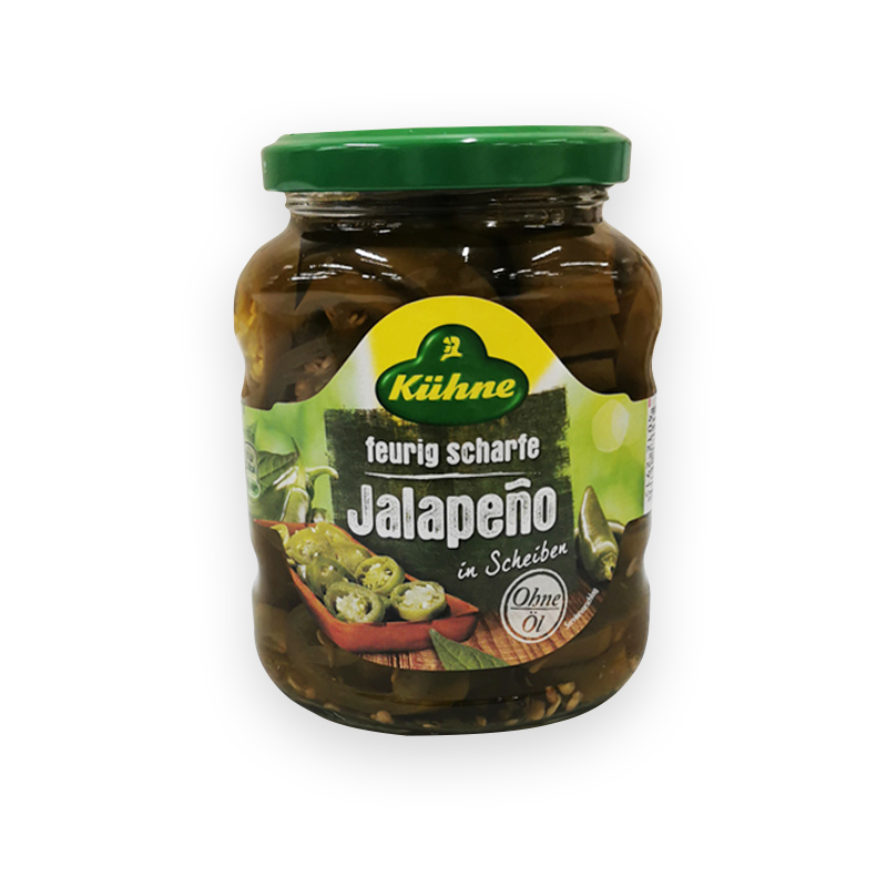 Jalapeno Schoten geschnitten   370gGl Küh