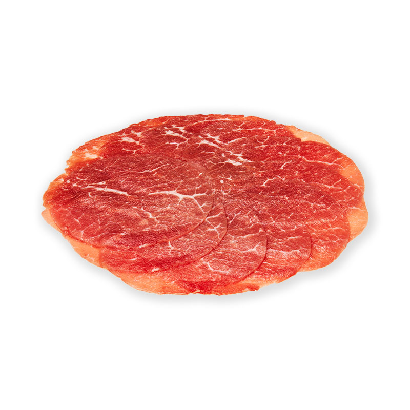 Carpaccio de boeuf coupé