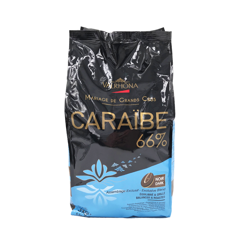 Kuvertüre Caraibe 66% dunkel   3kgPck Cal