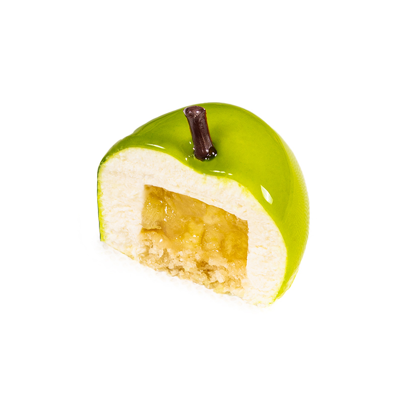 Dessert-Apfel Mousse und Mandelbiscuit