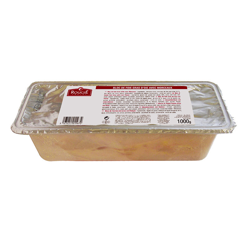 Gänsestopfleberblock mit 30%   Stücken 1kg