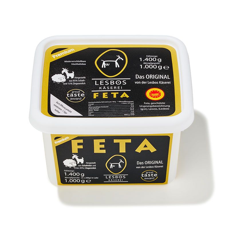 Feta in Lake, 43% Fett i.Tr. "Lesbos Käserei"