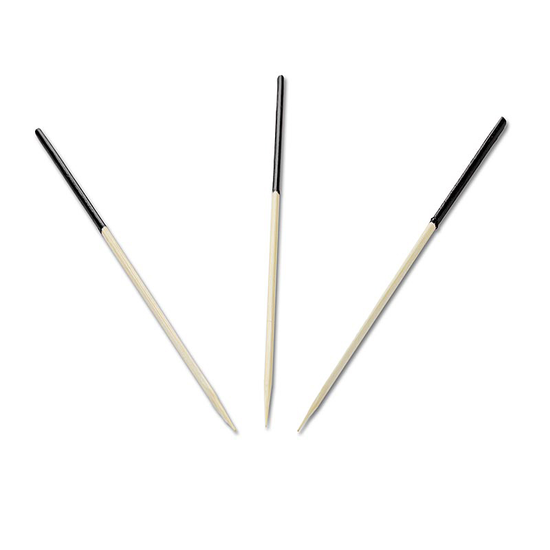 Holzspiesse mit schwarzem Ende 9cm 100Stk Pck DE