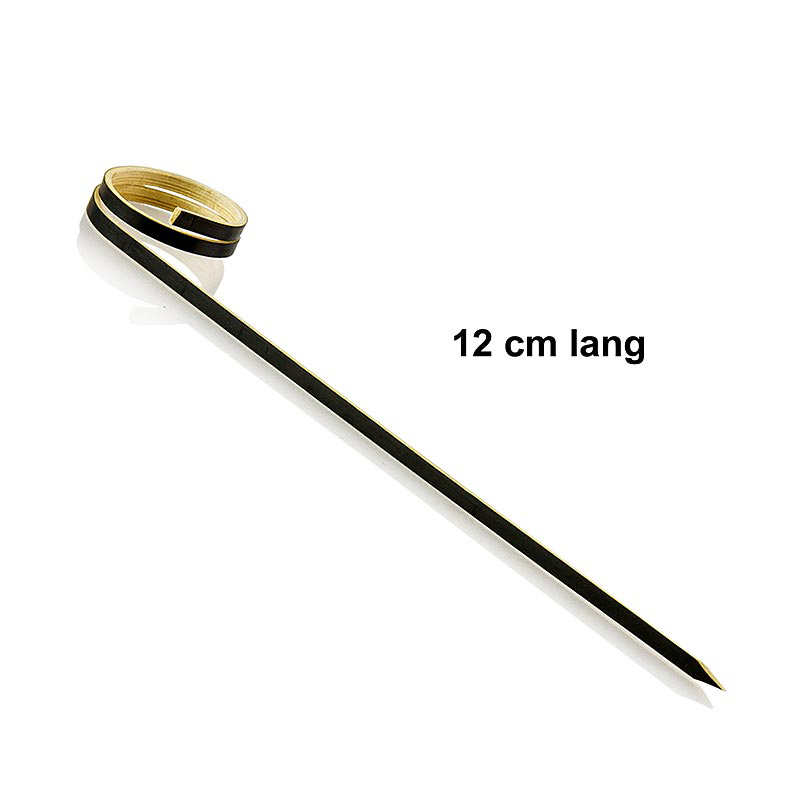 Bambus-Spiesse Loop schwarz 12cm Stk 100Stk Pck