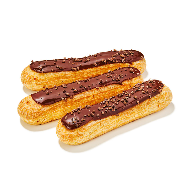 Eclairs mit Zartbitterschokolade