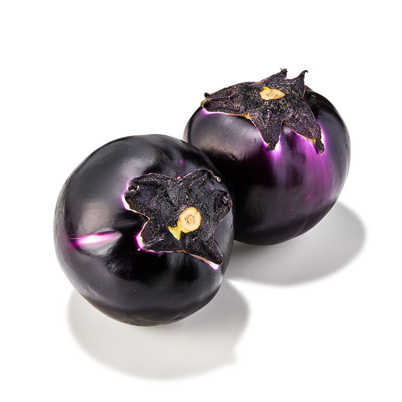 Auberginen viola rundlich