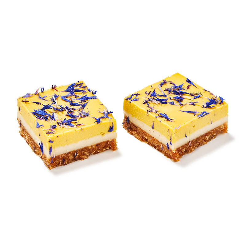 Gâteau citron vert et mangue vegan