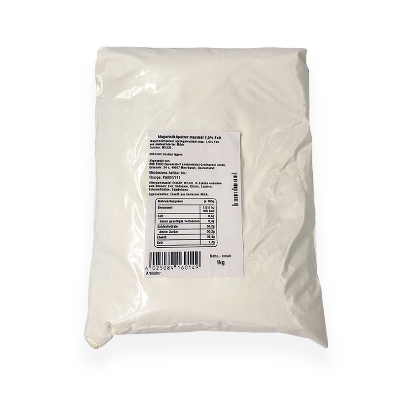 Magermilchpulver fettarm max.  1,5% Fett 1