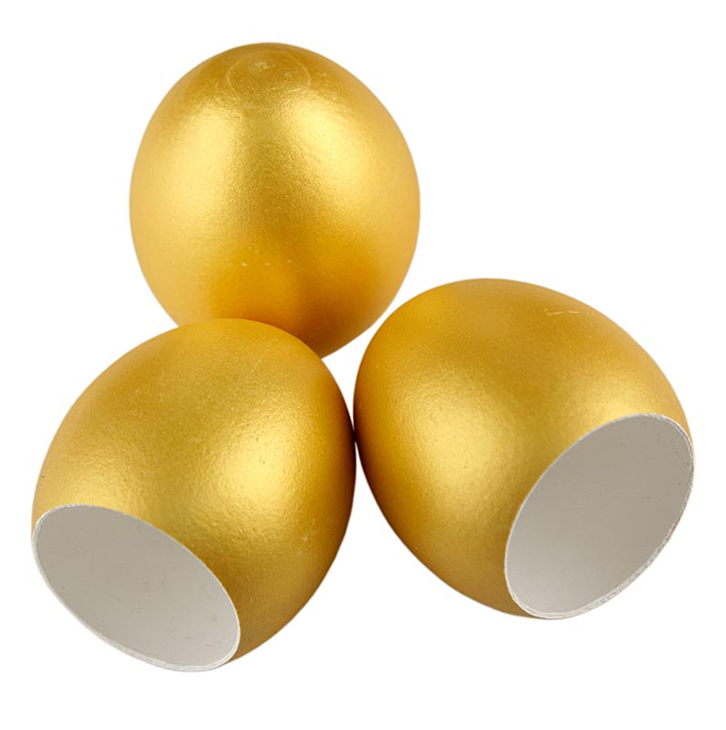 Leere Eierschalen gold