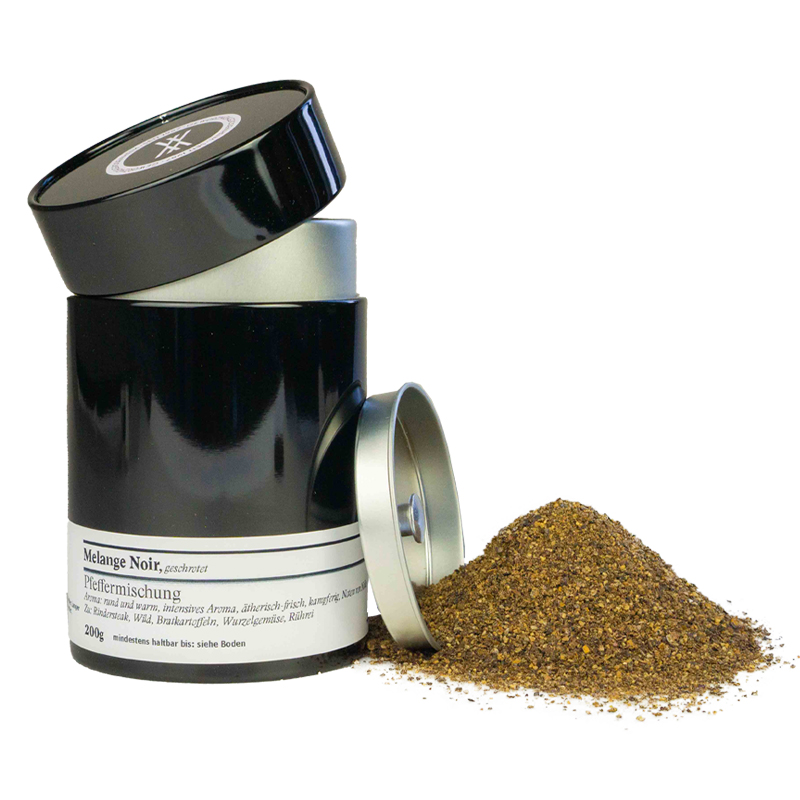 Melange Noir, Pfeffermischung geschrotet