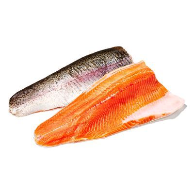Filet de truite saumonée avec peau