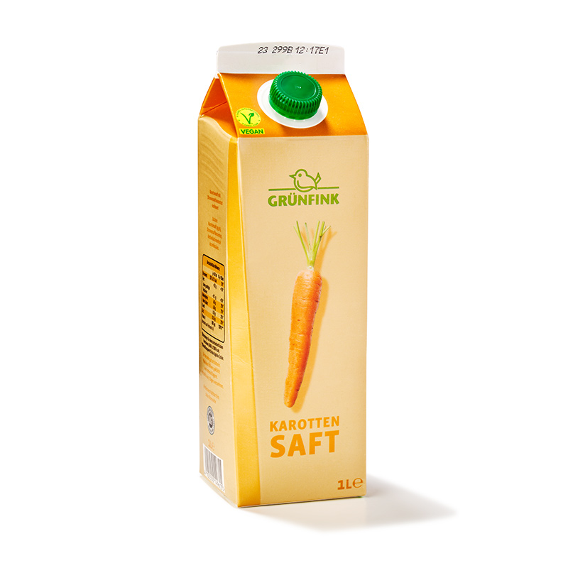 Jus de carotte affiné avec du jus de citron