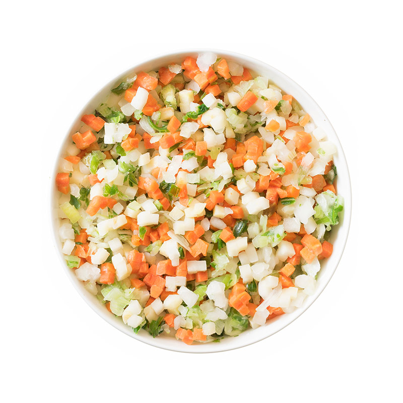 Brunoise coupés en dés