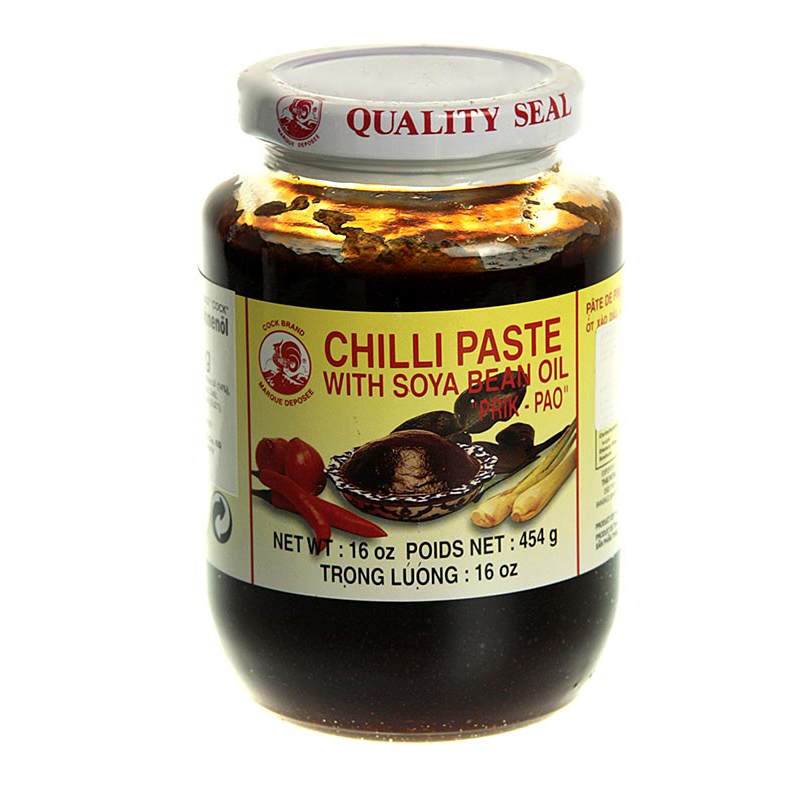 Chilipaste mit Sojabohnenöl  Nam Prik Pao 454g Gl TH