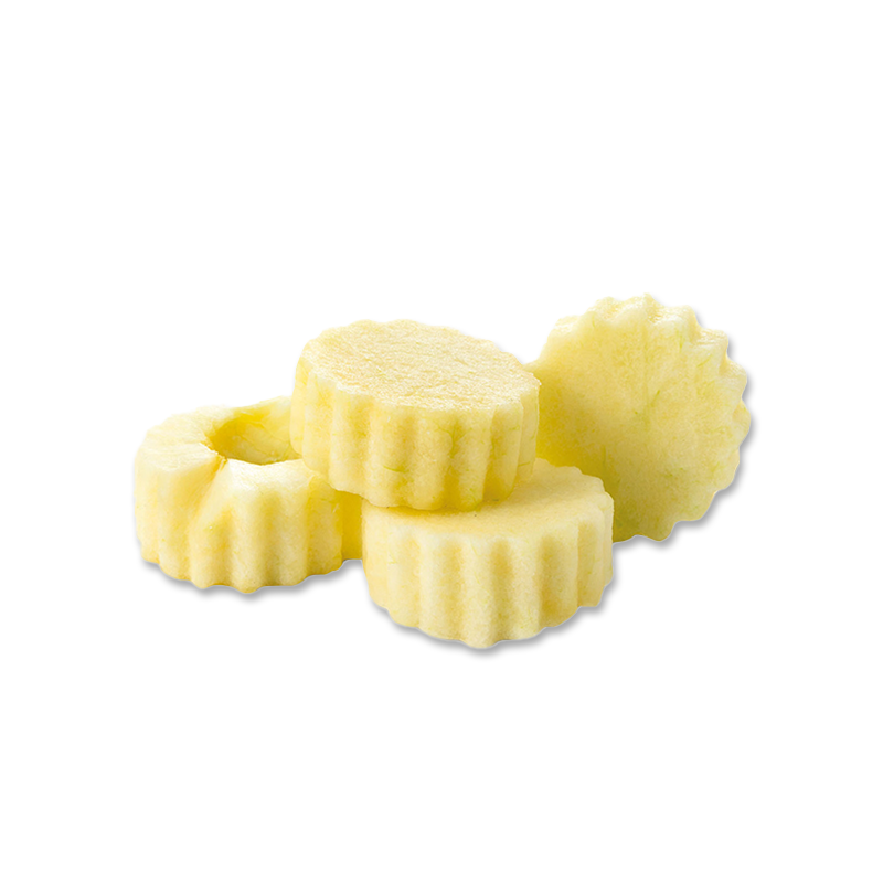 Pommes Mirza cuites, demis, dentées "Golden"
