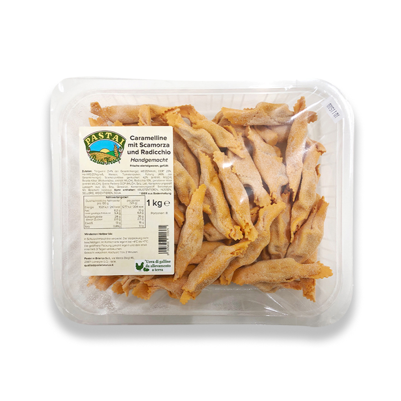 Caramelle mit Scamorza Käse    und Radicch