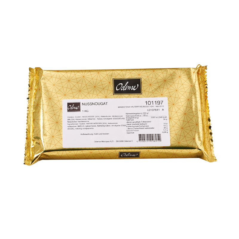 Nussnougat dunkel 1kgPck      33% Haselnu